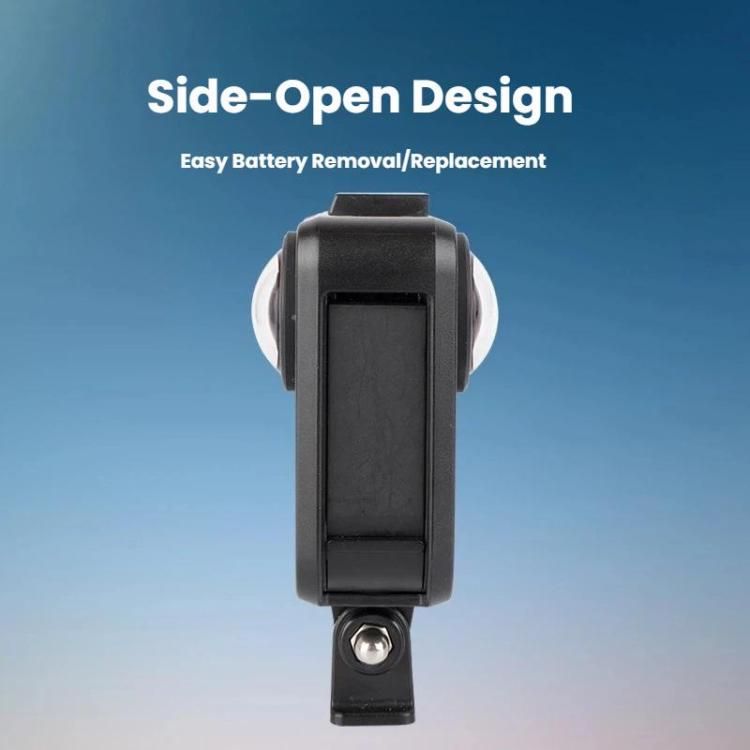 For GoPro MAX2 Plastic Frame Side-Open Protective Cage with Dual Cold Shoe Mounts, Plastic Frame