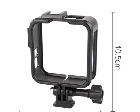 For GoPro MAX2 Plastic Frame Side-Open Protective Cage with Dual Cold Shoe Mounts, Plastic Frame