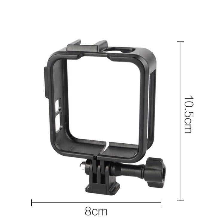 For GoPro MAX2 Plastic Frame Side-Open Protective Cage with Dual Cold Shoe Mounts, Plastic Frame