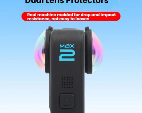 For GoPro MAX2 Optical Glass Lenses Dual Lens Protectors Anti-Fog & Scratch-Resistant Camera Lens Cap, Glass Lenses