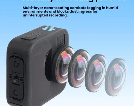 For GoPro MAX2 Optical Glass Lenses Dual Lens Protectors Anti-Fog & Scratch-Resistant Camera Lens Cap, Glass Lenses