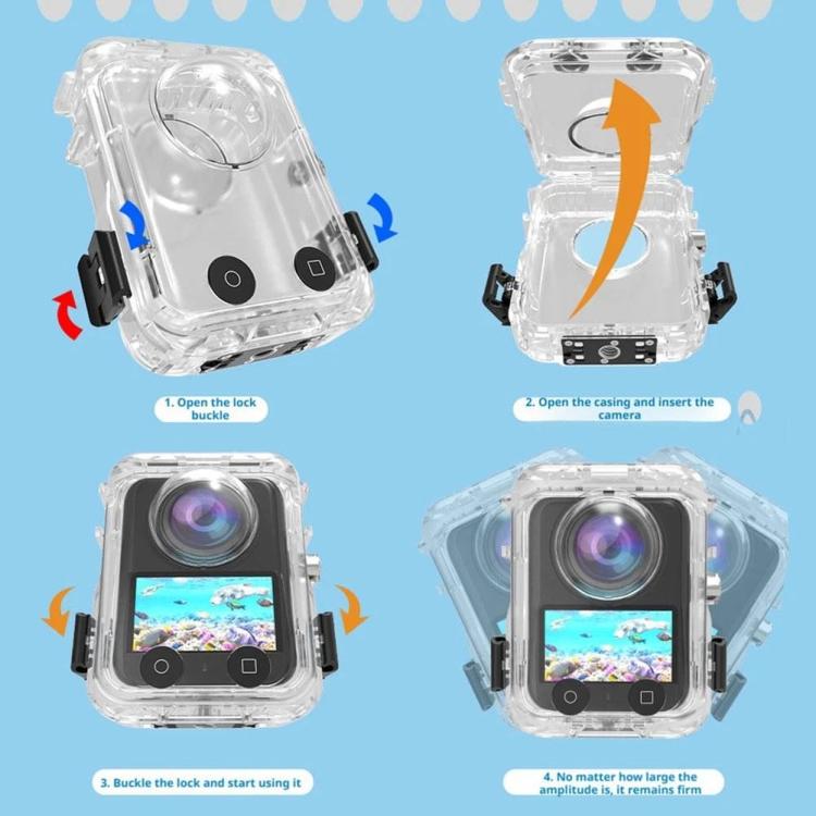 For DJI Osmo 360 Full Invisible Waterproof Case 40m Depth Diving Housing Underwater Camera Shell, Waterproof Case