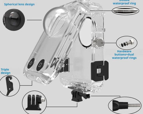 For DJI Osmo 360 Full Invisible Waterproof Case 40m Depth Diving Housing Underwater Camera Shell, Waterproof Case