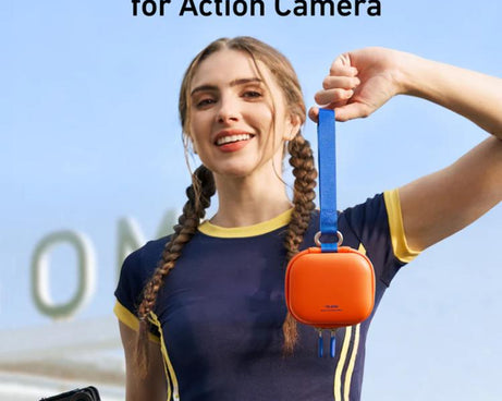 TELESIN DisAdv Mini Hard Shell Carrying Case For Action Cameras Universal Storage Bag With Wrist Strap