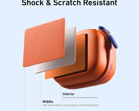 TELESIN DisAdv Mini Hard Shell Carrying Case For Action Cameras Universal Storage Bag With Wrist Strap