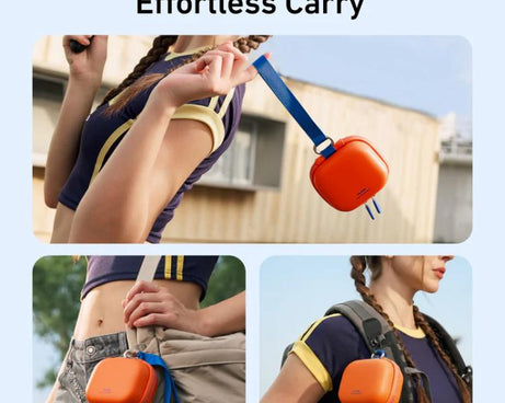 TELESIN DisAdv Mini Hard Shell Carrying Case For Action Cameras Universal Storage Bag With Wrist Strap