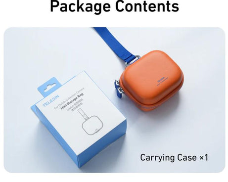TELESIN DisAdv Mini Hard Shell Carrying Case For Action Cameras Universal Storage Bag With Wrist Strap