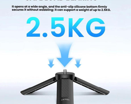 LKTOP Mini Desktop Tripod With 1/4-Inch Thread For Action Cameras And Smartphones