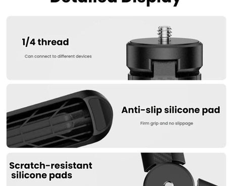 LKTOP Mini Desktop Tripod With 1/4-Inch Thread For Action Cameras And Smartphones