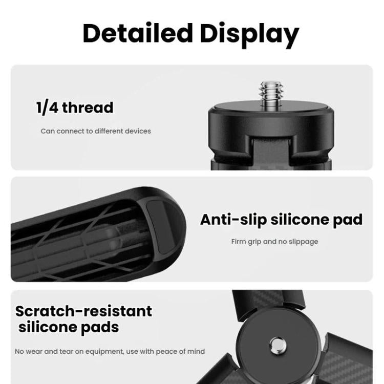 LKTOP Mini Desktop Tripod With 1/4-Inch Thread For Action Cameras And Smartphones