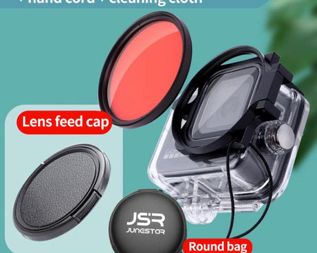 For GoPro HERO13/12/11/10/9/8 Black Action Camera, JSR Filter Adapter Ring+Lens Cover, JSR Red Diving Filter With Adapter Ring, JSR Purple Diving Filter With Adapter Ring, JSR Yellow Diving Filter With Adapter Ring, JSR 16X Macro Filter With Adapter Ri...