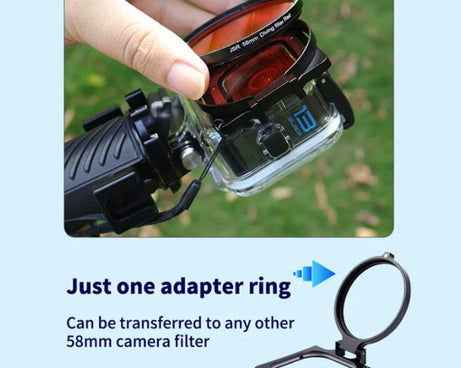 For GoPro HERO13/12/11/10/9/8 Black Action Camera, JSR Filter Adapter Ring+Lens Cover, JSR Red Diving Filter With Adapter Ring, JSR Purple Diving Filter With Adapter Ring, JSR Yellow Diving Filter With Adapter Ring, JSR 16X Macro Filter With Adapter Ri...