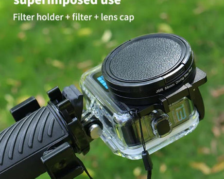 For GoPro HERO13/12/11/10/9/8 Black Action Camera, JSR Filter Adapter Ring+Lens Cover, JSR Red Diving Filter With Adapter Ring, JSR Purple Diving Filter With Adapter Ring, JSR Yellow Diving Filter With Adapter Ring, JSR 16X Macro Filter With Adapter Ri...