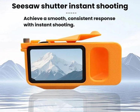 For DJI Osmo Action 6 Street Photo Handle Action Camera Handheld Bracket Cage Accessory, Frame Black, Frame Orange, Frame+Lens Cap Black, Frame+Lens Cap Oramge