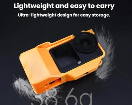 For DJI Osmo Action 6 Street Photo Handle Action Camera Handheld Bracket Cage Accessory, Frame Black, Frame Orange, Frame+Lens Cap Black, Frame+Lens Cap Oramge