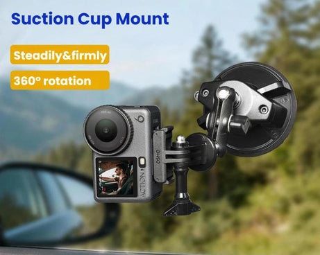 For DJI Osmo Action 6 Suction Cup Mount 360-degree Rotatable Car Windshield Mount with Vacuum Base