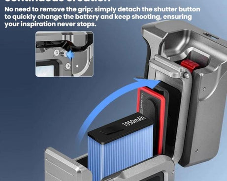 For DJI Osmo Action 6 Flymile Extended Cage Protective Frame Kit, AC6017 Silver