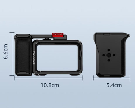 For DJI Osmo Action 6 Flymile Extended Cage Protective Frame Kit, AC6016 Black