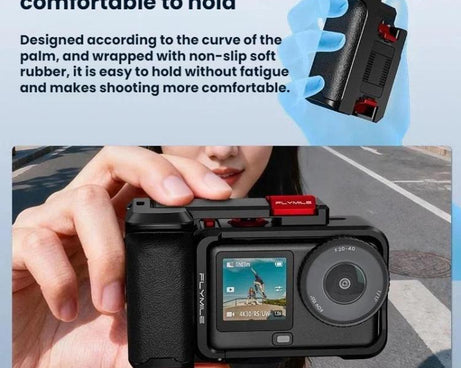 For DJI Osmo Action 6 Flymile Extended Cage Protective Frame Kit, AC6016 Black