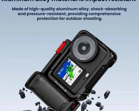 For DJI Osmo Action 6 Flymile Extended Cage Protective Frame Kit, AC6016 Black