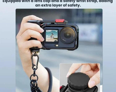 For DJI Osmo Action 6 Flymile Extended Cage Protective Frame Kit, AC6016 Black
