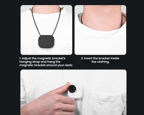 For Insta360 GO Ultra Flymile Magnetic Neck Clip Camera Mount