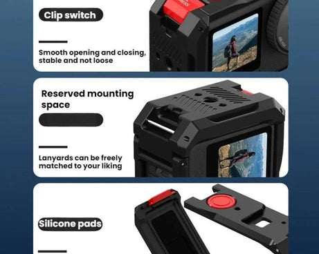 For DJI Osmo Action 6 Flymile Camera Cage Metal Protective Frame Expansion Case, AC6001