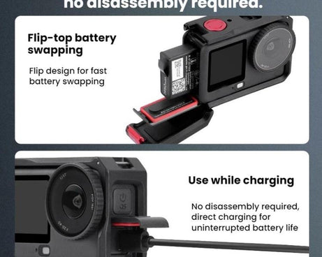 For DJI Osmo Action 6 Flymile Camera Cage Metal Protective Frame Expansion Case, AC6001