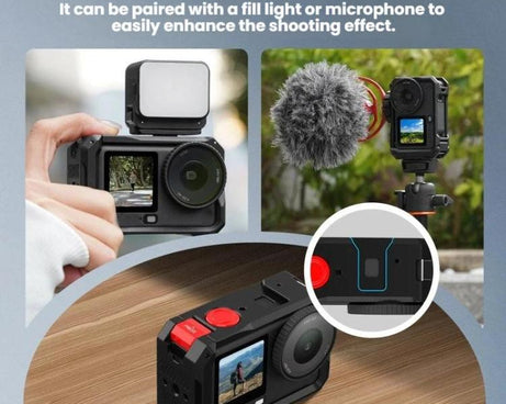 For DJI Osmo Action 6 Flymile Camera Cage Metal Protective Frame Expansion Case, AC6001