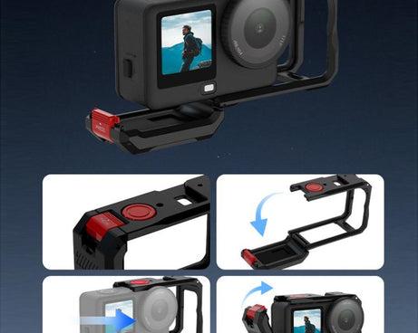For DJI Osmo Action 6 Flymile Camera Cage Metal Protective Frame Expansion Case, AC6001