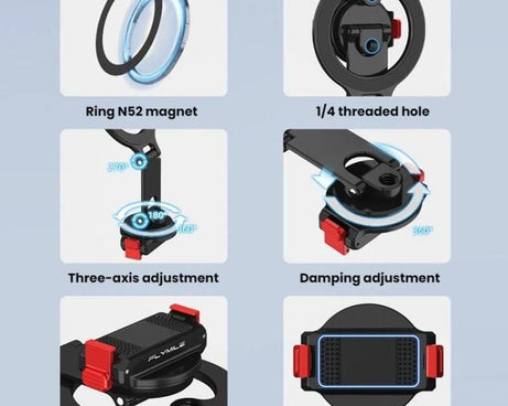 For DJI Osmo Action 6 / Nano Flymile Bidirectional Magnetic Bracket Extension Clip
