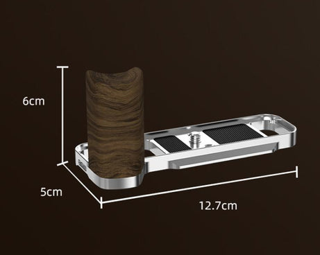 For Fujifilm X-E5 Flymile Camera L-Shaped Cold Shoe Mount For One-Handed Shooting, Black Ebony, Silver Walnut