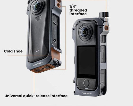 For Insta360 X4 Air PGYTECH Rabbit Cage Metal Protective Case