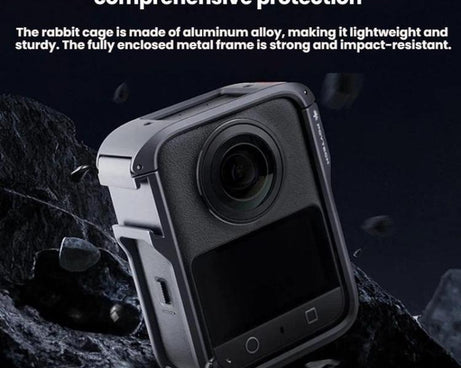 For DJI Osmo 360 PGYTECH Panoramic Camera Metal Cage Protective Extended Frame