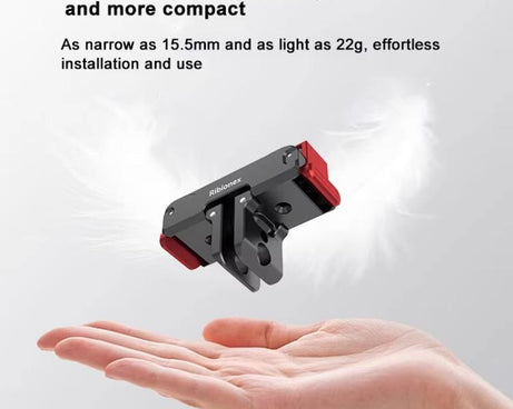 For DJI Osmo Action 6 / Nano Ribionex Dual-Sided Magnetic Quick-release Adapter Mount with 2-Claw and 1/4-inch Tripod Thread