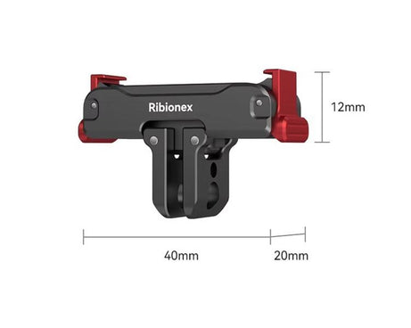For DJI Osmo Action 6 / Nano Ribionex Dual-Sided Magnetic Quick-release Adapter Mount with 2-Claw and 1/4-inch Tripod Thread