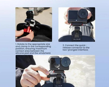 Flymile Camera Motorcycle Windshield Bracket Mounting Clip