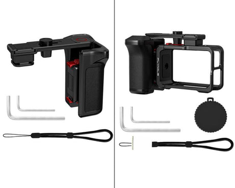 For DJI Osmo Action 4 / 3 / 5 Pro Flymile Adapter Extended Rabbit Cage Accessory, Handle, Set Plastic Version