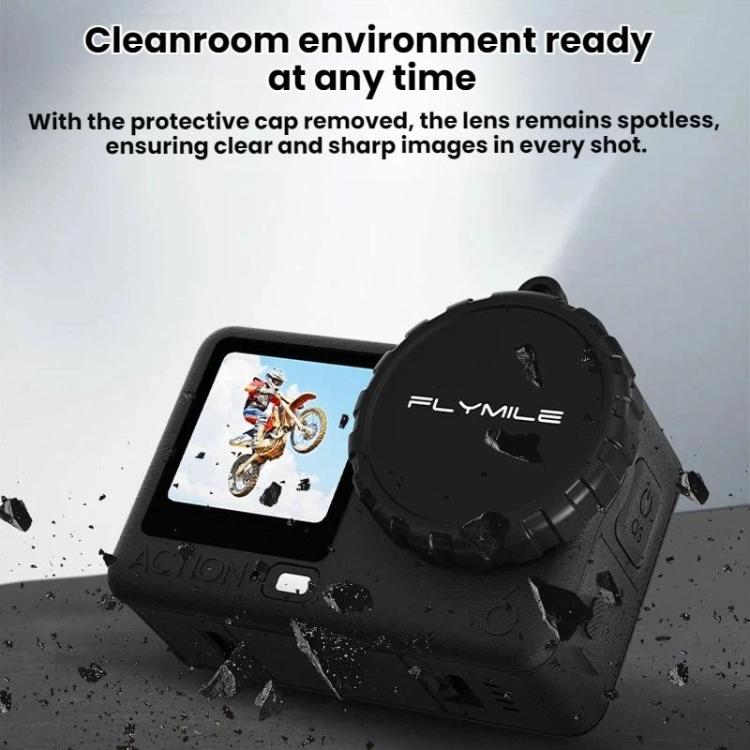 For DJI Osmo Action 6 Flymile Dustproof Protective Silicone Lens Cap