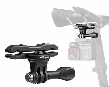 aMagisn  Universal Bike Seat Rail Mount for Action Cameras Bike Seat Clamp
