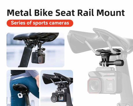aMagisn  Universal Bike Seat Rail Mount for Action Cameras Bike Seat Clamp