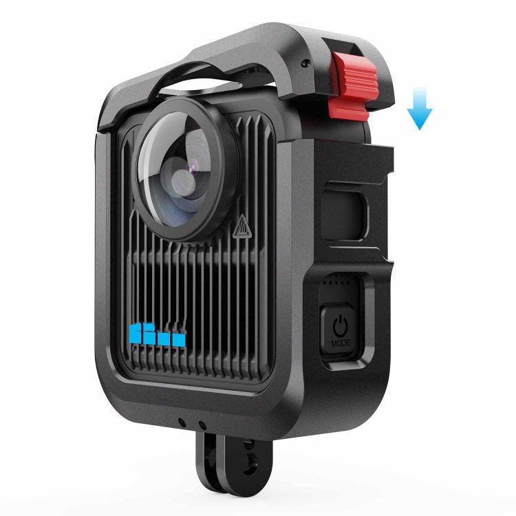 For GoPro MAX2 Aluminum Alloy Cage Kit Protective Frame With Dual Cold Shoe Mounts, Kit A, Kit B