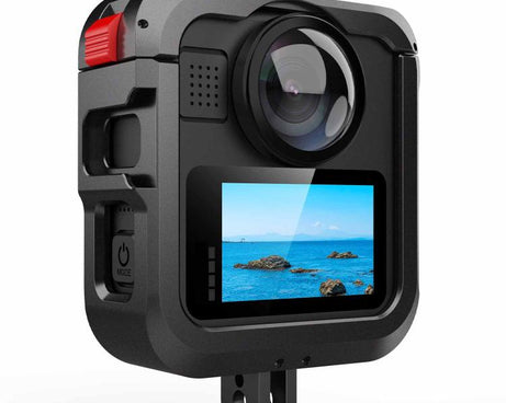 For GoPro MAX2 Aluminum Alloy Cage Kit Protective Frame With Dual Cold Shoe Mounts, Kit A, Kit B