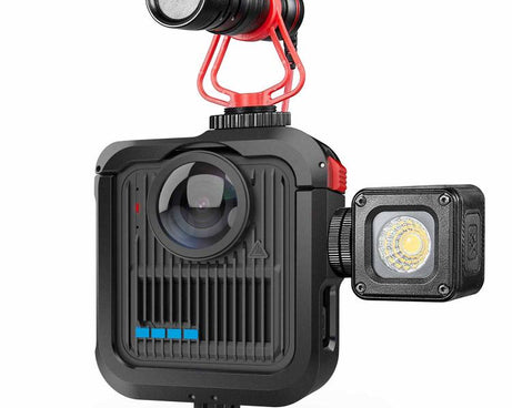 For GoPro MAX2 Aluminum Alloy Cage Kit Protective Frame With Dual Cold Shoe Mounts, Kit A, Kit B