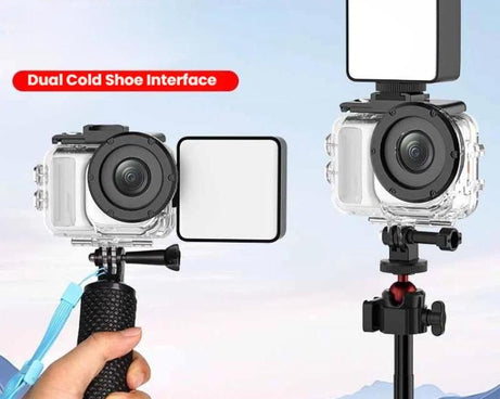 For Insta360 GO Ultra 60m Waterproof Case Kit Dive Housing With Dual Cold Shoe