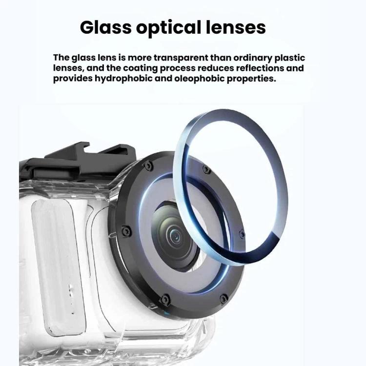 For Insta360 GO Ultra 60m Waterproof Case Kit Dive Housing With Dual Cold Shoe