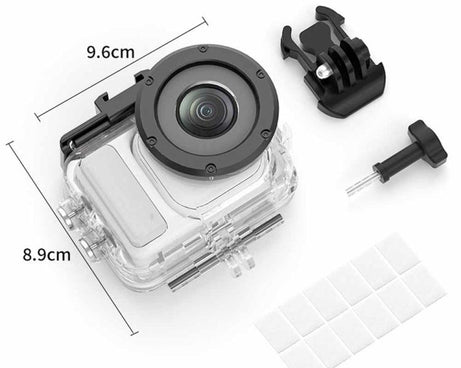 For Insta360 GO Ultra 60m Waterproof Case Kit Dive Housing With Dual Cold Shoe
