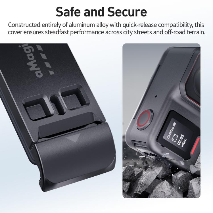 For Insta360 Ace Pro 2 aMagisn Vertical Shooting Battery Cover Magnetic Quick-Release & Splash Proof Battery Door