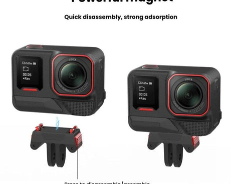 Magnetic Quick-Release Adapter Base for Insta360 X5, Ace Pro 2, Ace Pro, 2-claw Magnetic Adapter