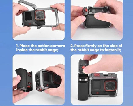 For Insta360 Ace Pro / 2 / X5 Flymile Magnetic Quick-Release Action Camera Street Shooting Handle